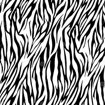 Seamless Tiger Print Pattern and Background Vector Illustration Stock ...