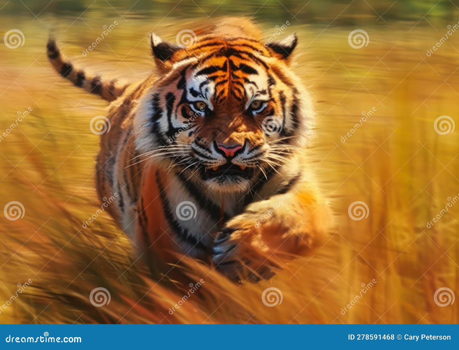 Tiger on the Prowl stock illustration. Illustration of speed 278591468