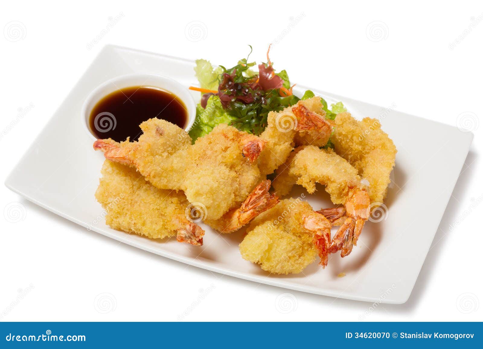 Tiger Shrimp Fried in Tempura Stock Photo Image of crustacean