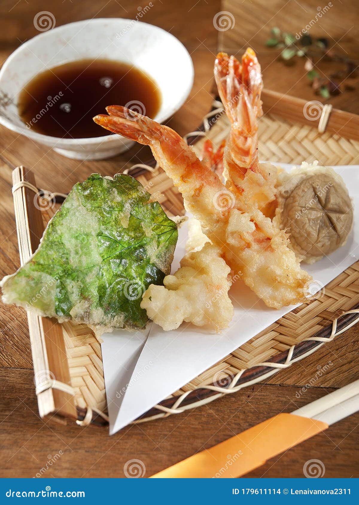 Tails Tiger Shrimp Tempura, Asian Food Stock Photo - Image of ...