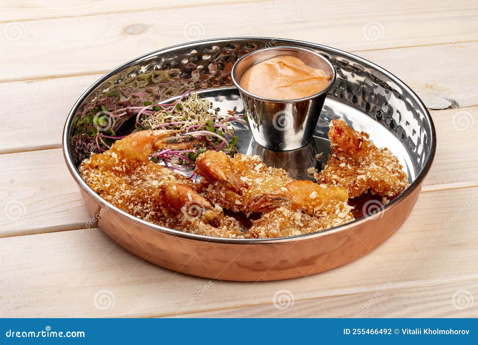 Tiger Shrimp in Tempura and Sauce Stock Photo Image of coated, prawn