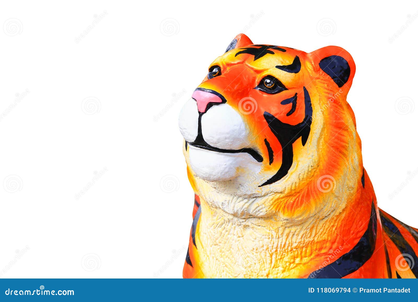 Tiger Statue Beautiful Isolated on White Background and Clipping Path Stock  Photo - Image of isolated, asian: 118069794