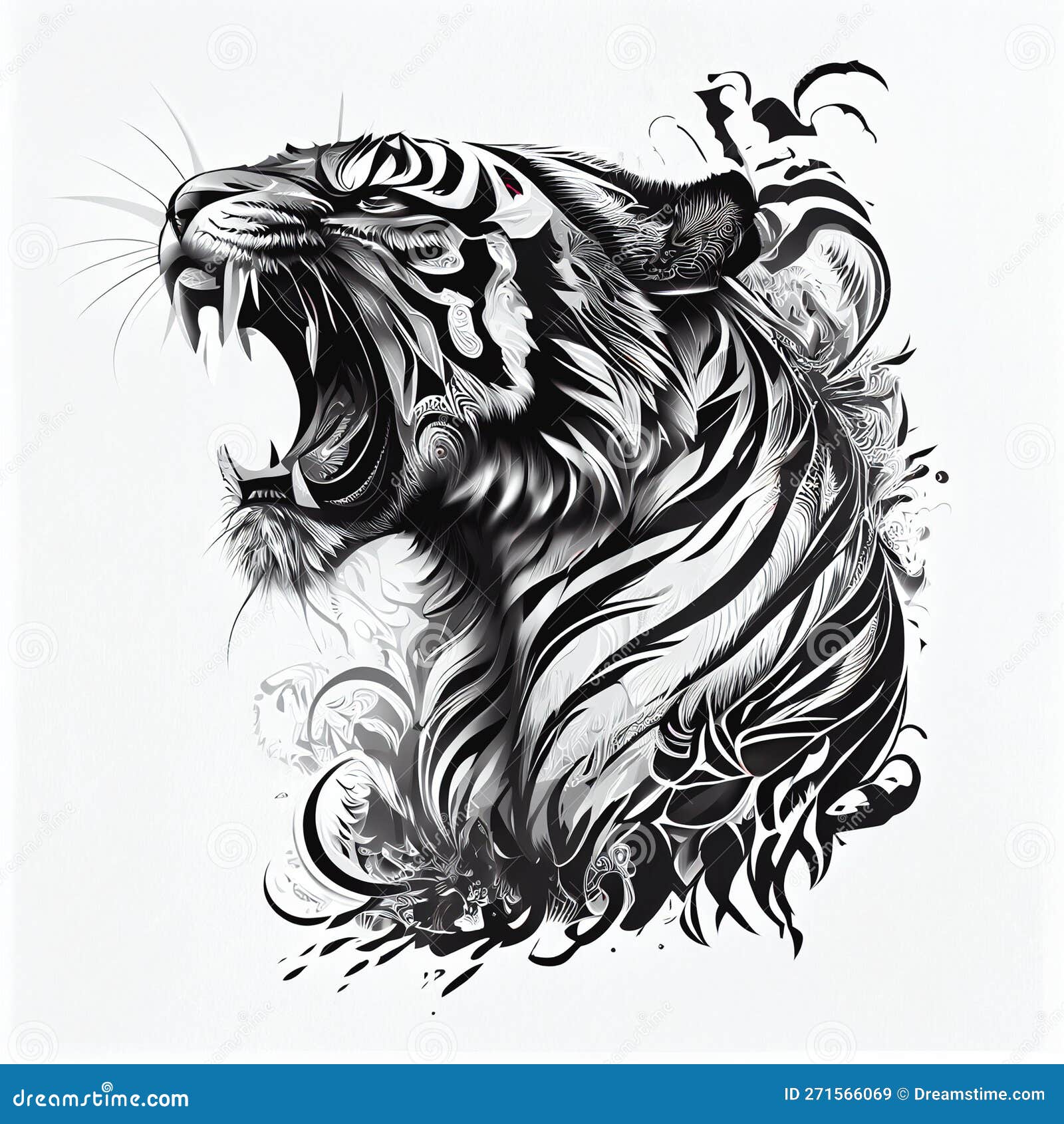 Skull Tattoo Design Wall Mural | Buy online at Abposters.com