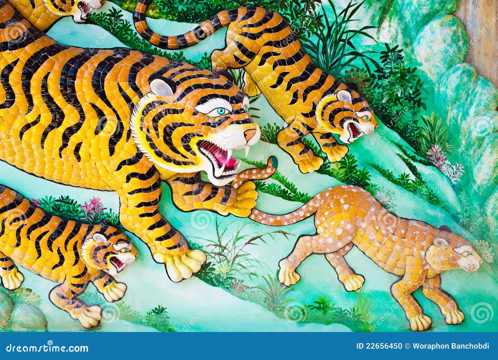 Tigers Statue in Chinese Temple Stock Photo Image of history, culture 22656450
