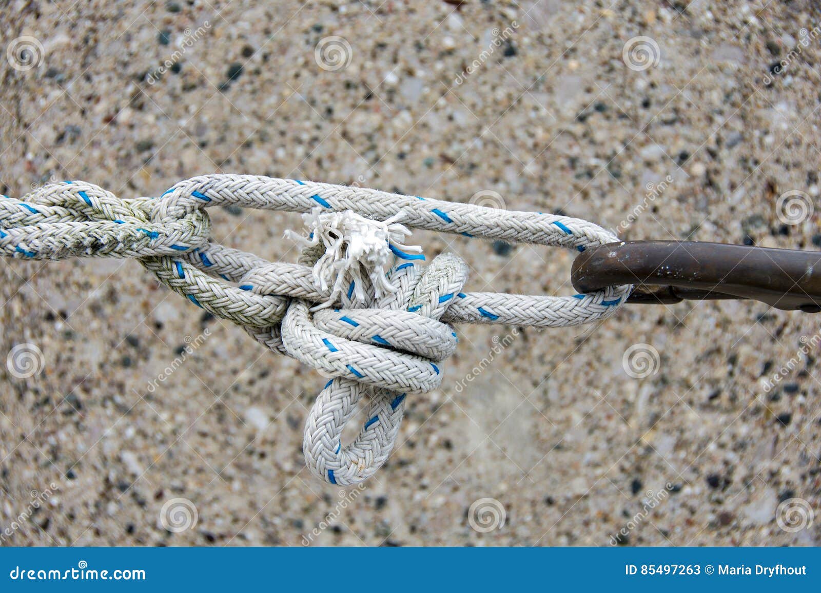 Tight Knot with Frayed Rope Stock Image - Image of tight, frayed: 85497263