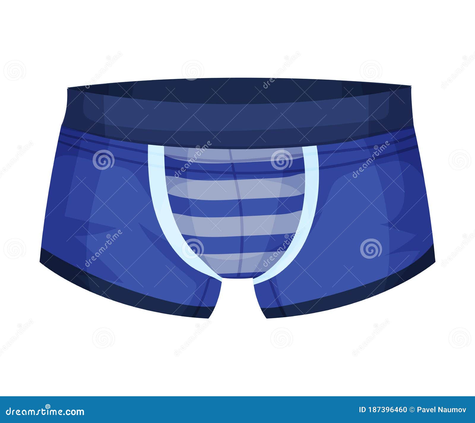 Tight Male Elastic Swimming Trunks Isolated on White Background Vector ...