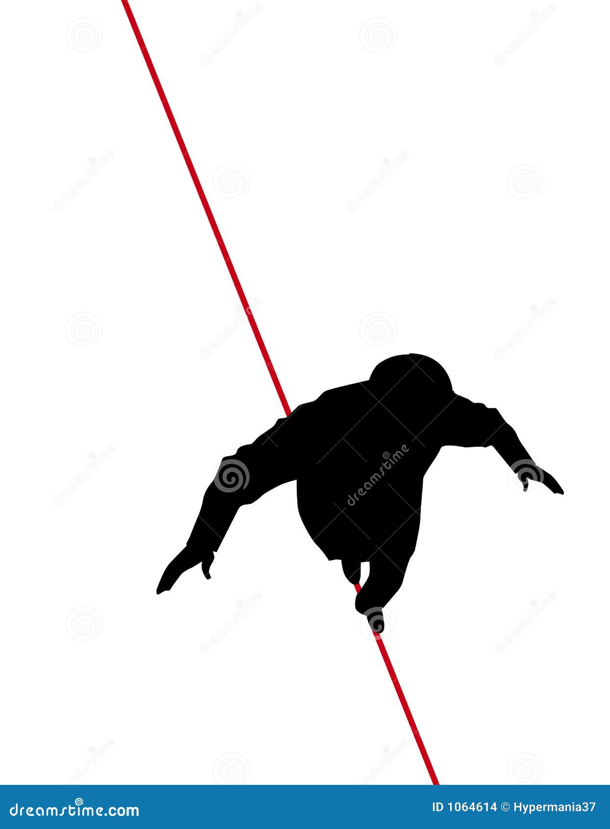 Tight rope stock illustration. Illustration of land, stressed 1064614