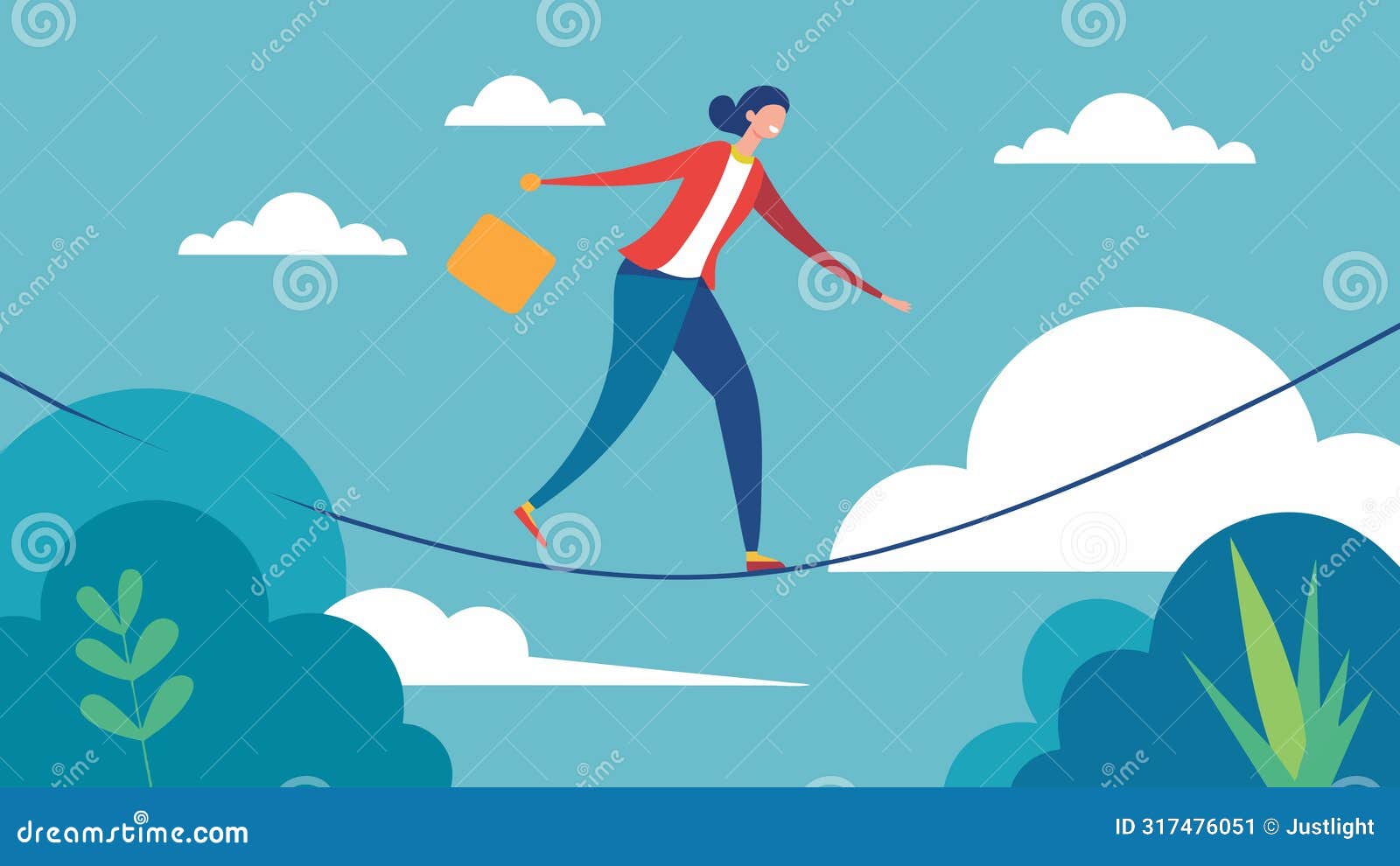 a tightrope walker balancing between the demands of their career and the need for selfcare and rest.. 