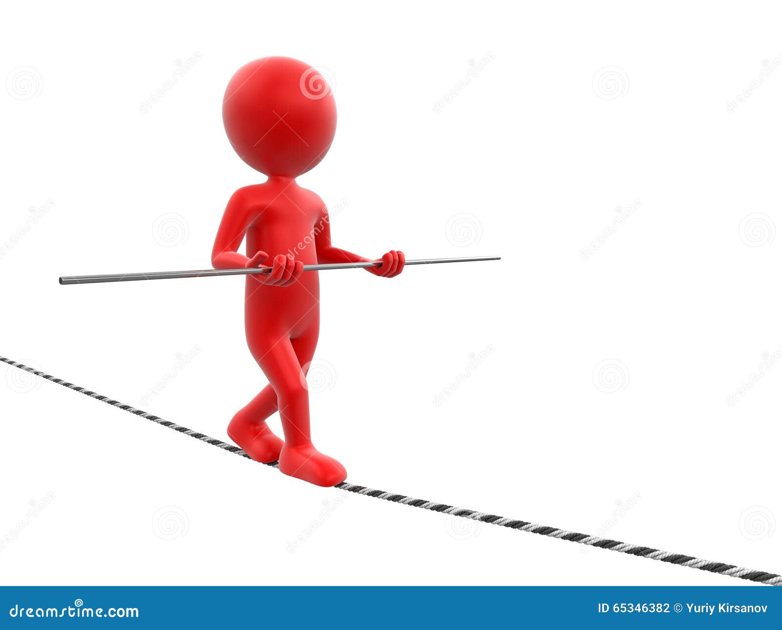 Tightrope Walker stock illustration. Illustration of high 65346382