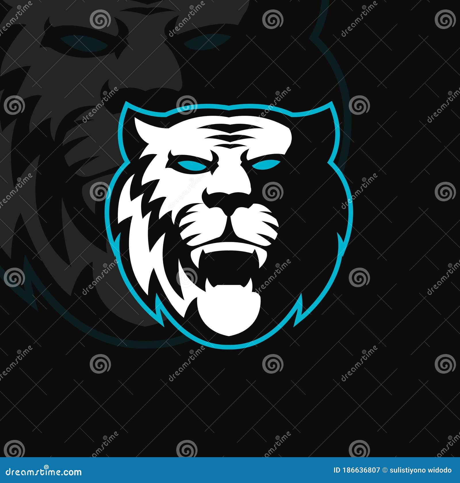 logotipo do mascote do tigre principal para jogos eletrônicos 3194901 Vetor  no Vecteezy