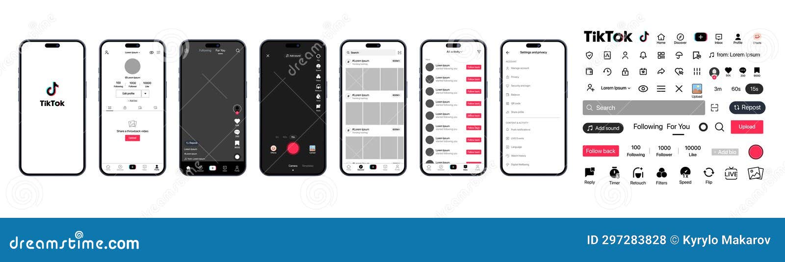 Tik Tok Design Tik Tok Screen Social Media Social Network Interface