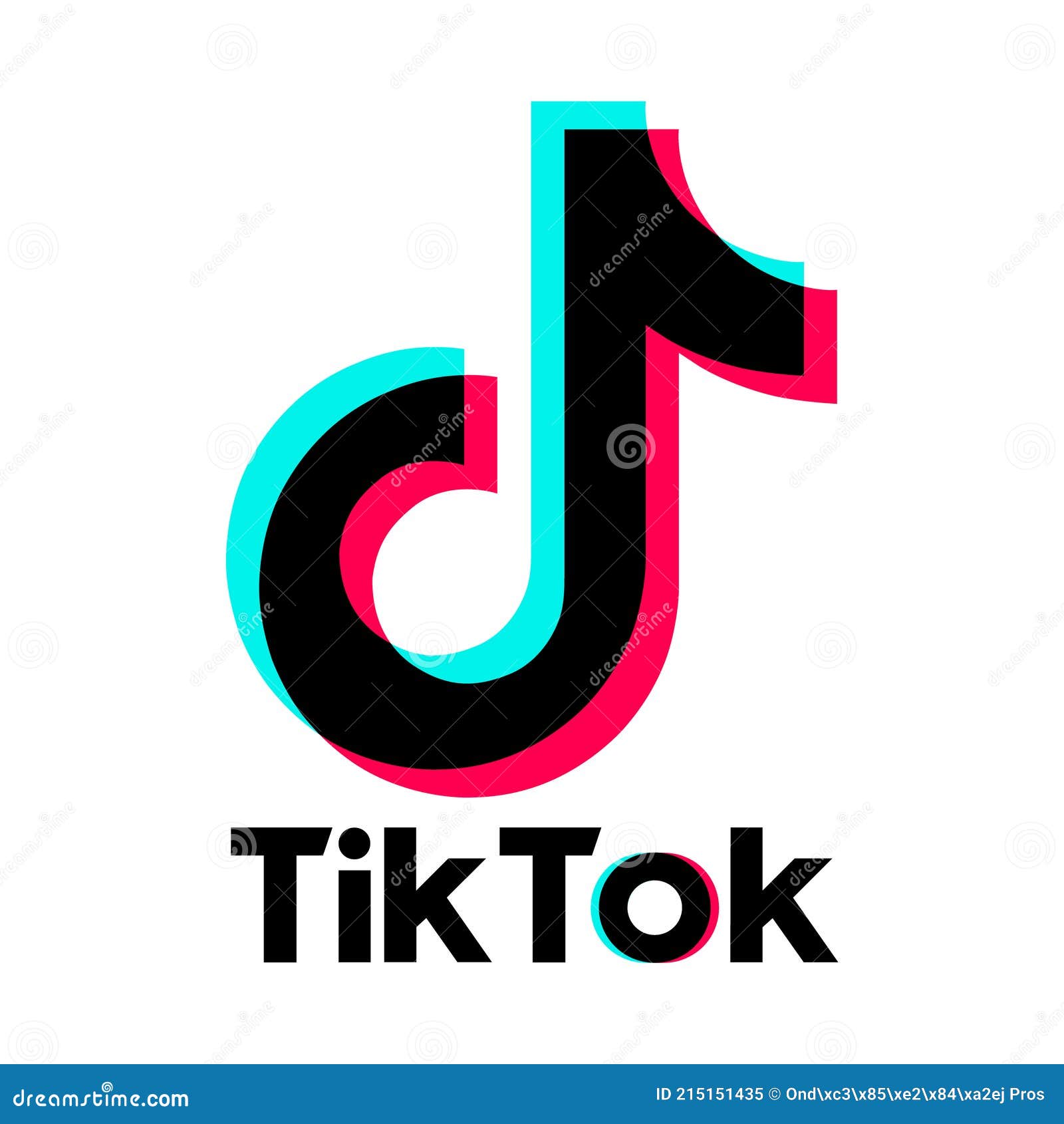 Tik Tok Editorial Icon, Social Media Logo Isolated on Background
