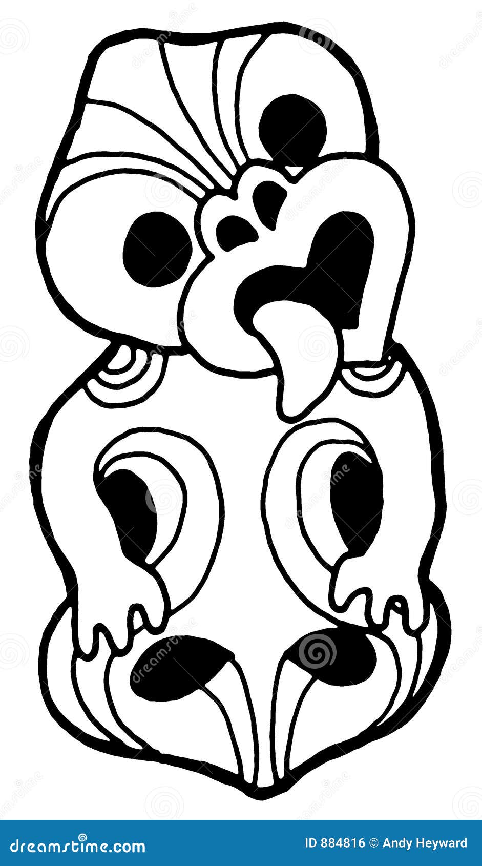Tiki stock illustration. Image of tiki toon ancestor 