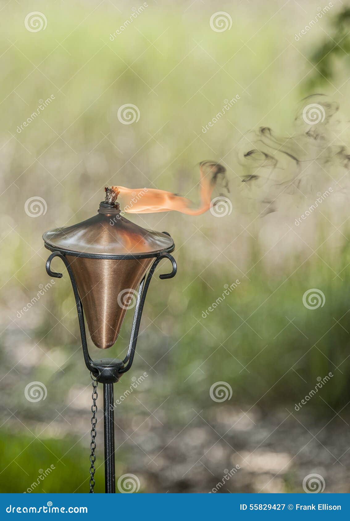 Tiki torch stock image. Image of summer, smoke, burning 55829427