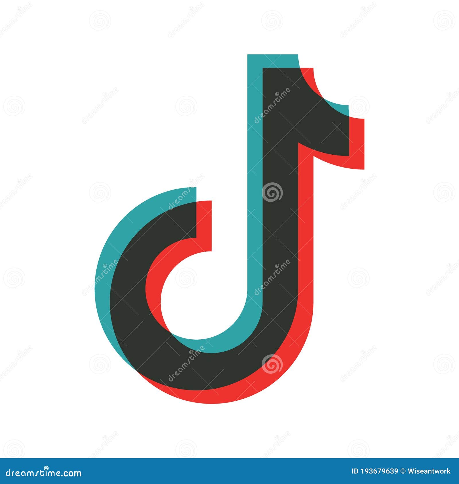 Tiktok Icon. Tik, Tok Hashtag. Logo of Social Music App. Symbol of Ui for  Media, Video and Stream Editorial Stock Image - Illustration of blue,  concept: 193679639