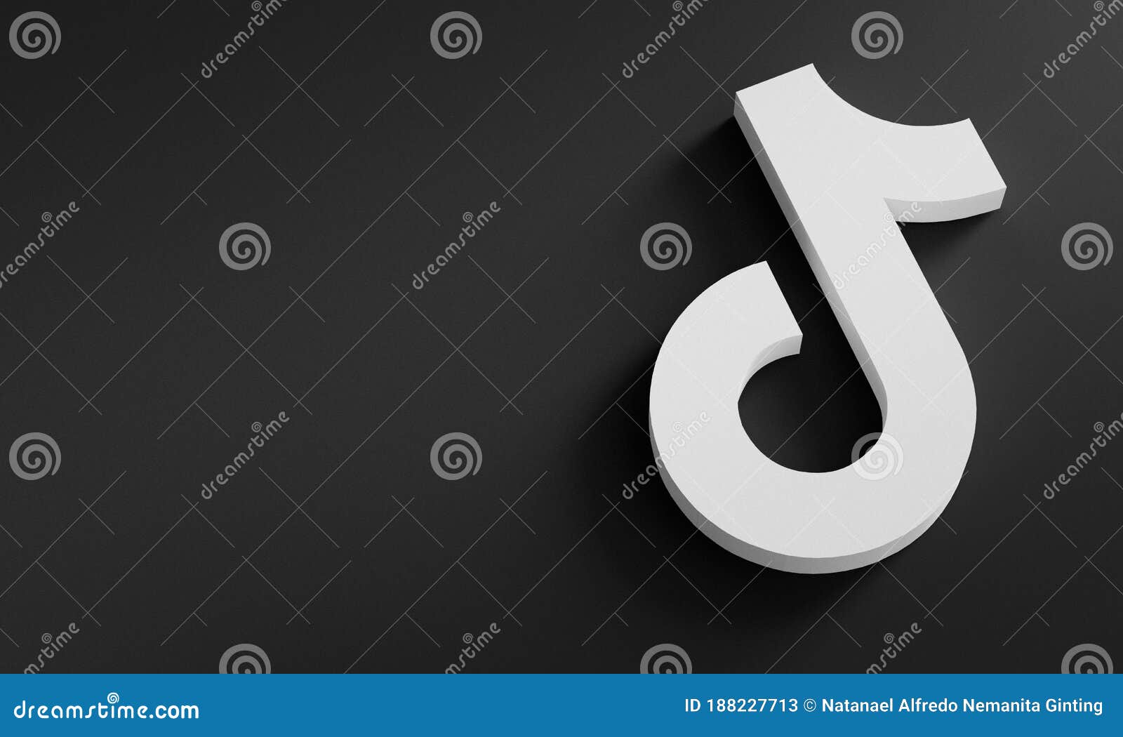 TikTok Logo Minimal Simple Design Template. Copy Space 3D Editorial Stock Photo Image of mock