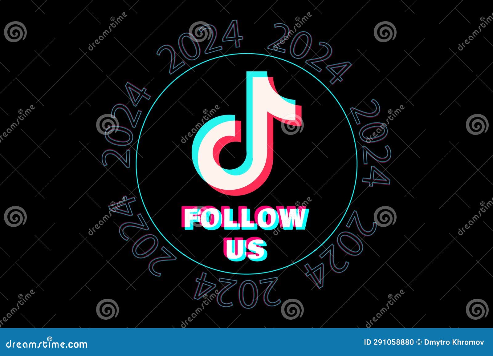 TikTok. New Social Media Concept. Icon Symbol. New Logo for 2024