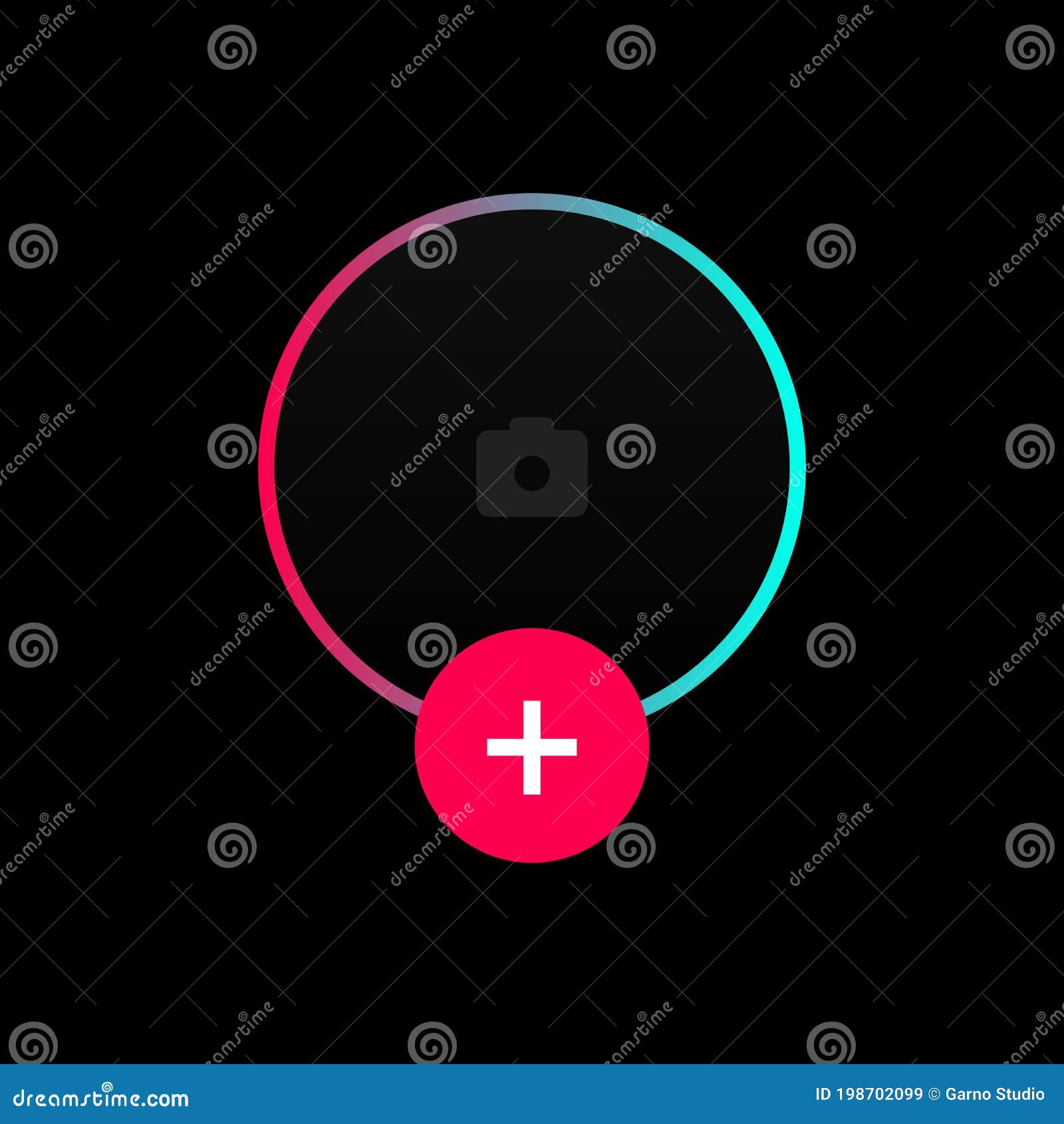 TikTok Profile Avatar Interface. Icon Interface Stock Vector - Illustration  of internet, button: 198702099