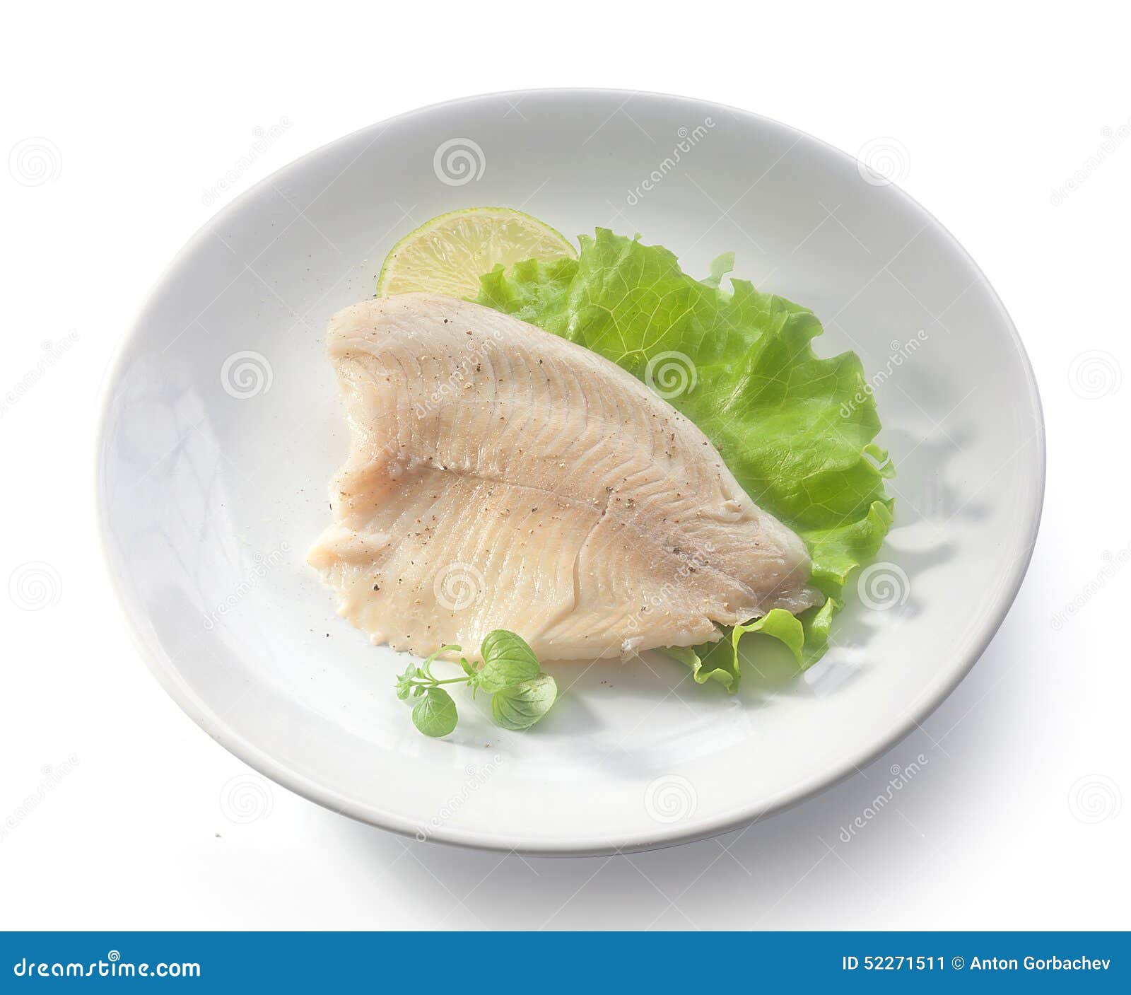 Tilapia cocida al vapor imagen de archivo. Imagen de filete 52271511
