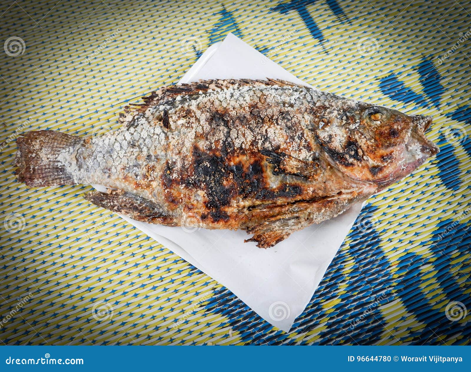 Tilapia fish burn stock photo. Image of cooked, fried 96644780