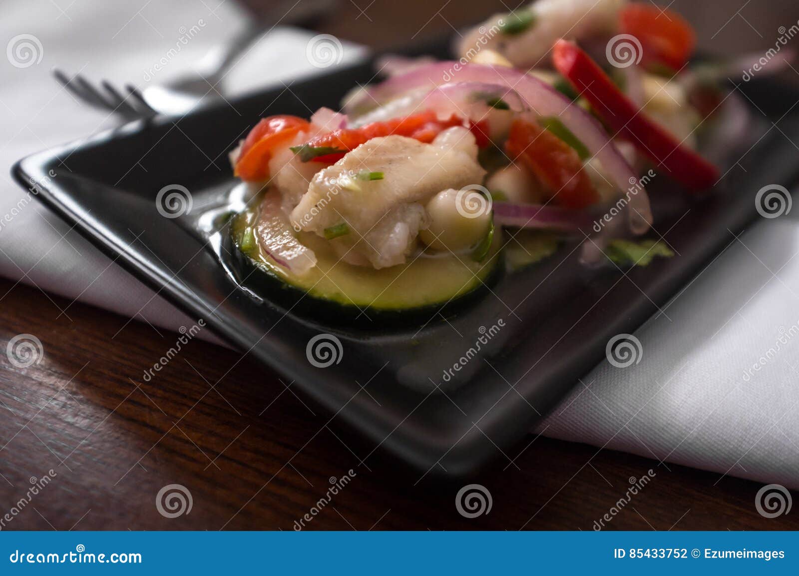 Tilapia peruano Ceviche foto de stock. Imagem de peixes 85433752