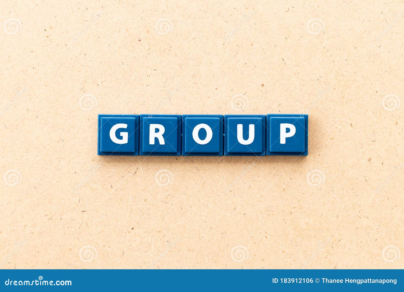 Tile Letter in Word Group on Wood Background Stock Photo Image of