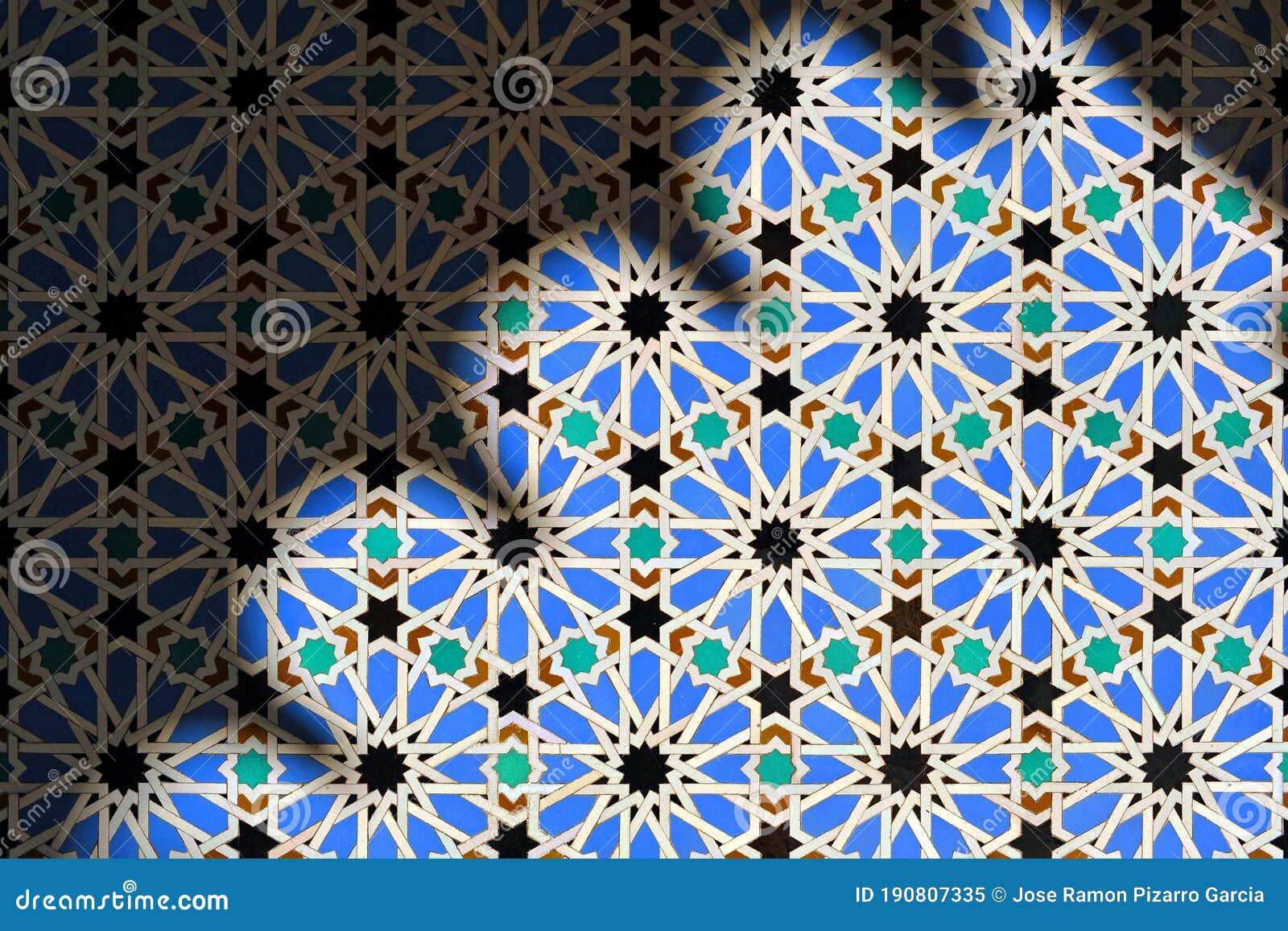 tiles of al andalus alcazar of seville spain. arab pattern decoration