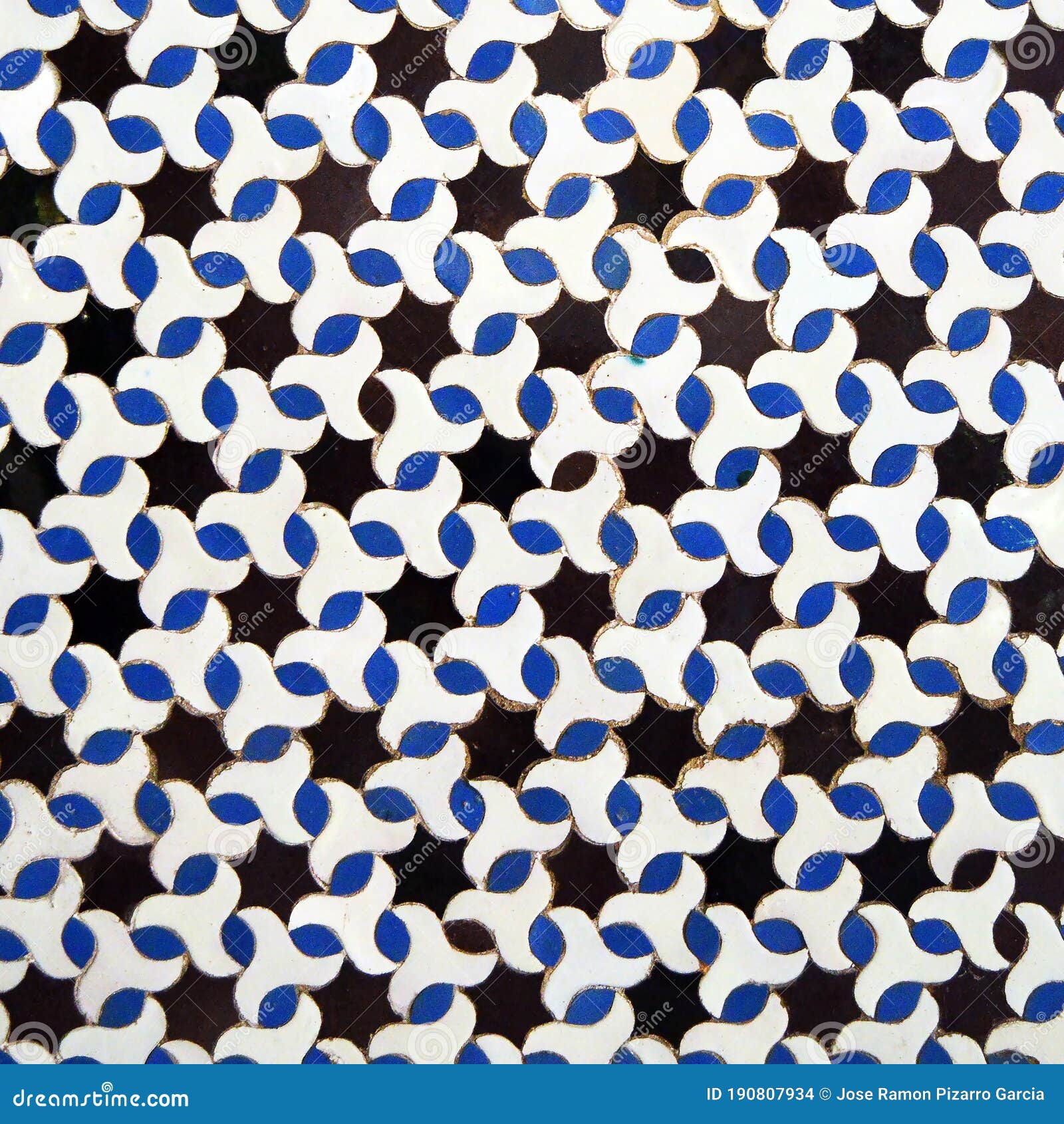 tiles of alcazar seville. al andalus arab pattern decoration