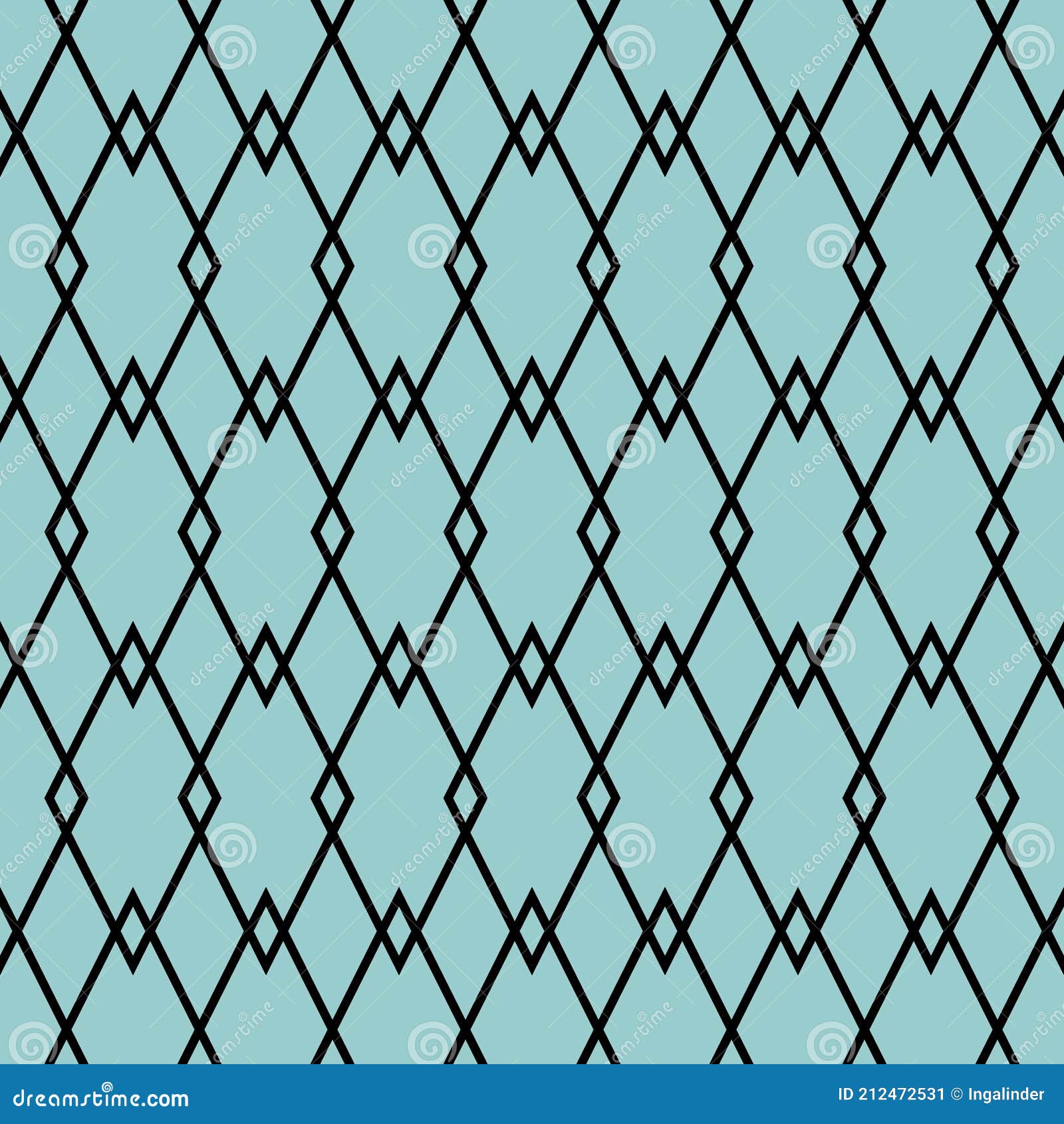 Tile Vector Pattern or Mint Green and Black Wallpaper Background Stock