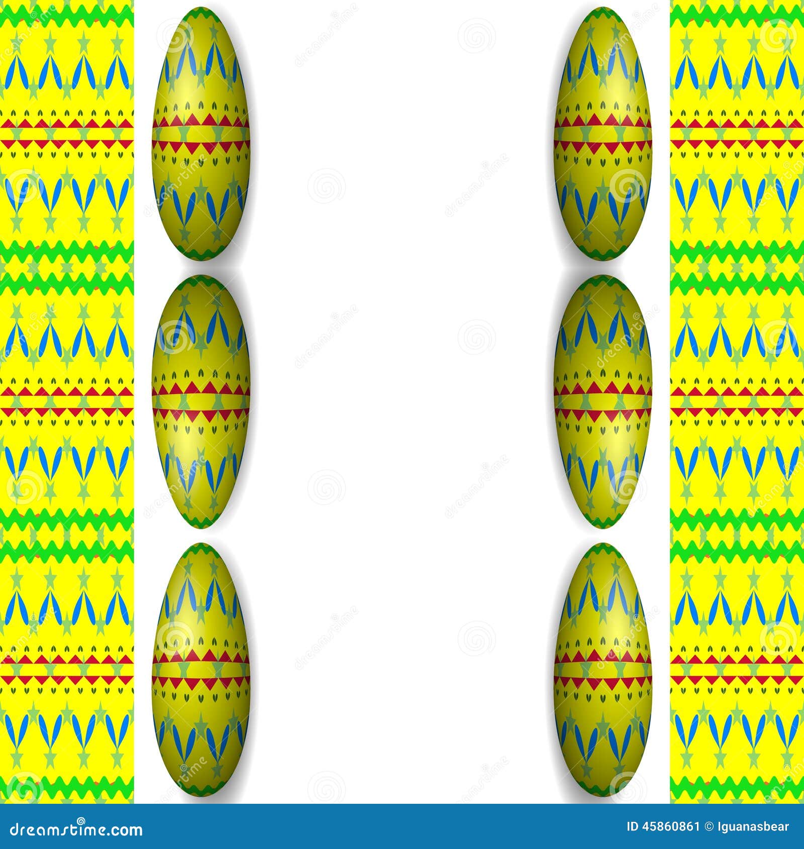 tileable sidebar with colorful decorated easter eggs