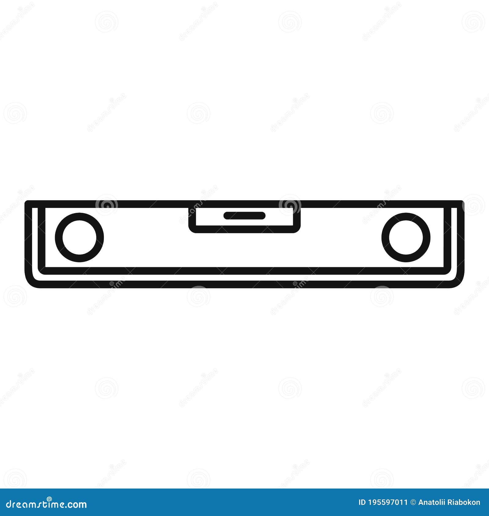 Tiler Level Tool Icon Outline Style Stock Vector Illustration Of Concrete Construction