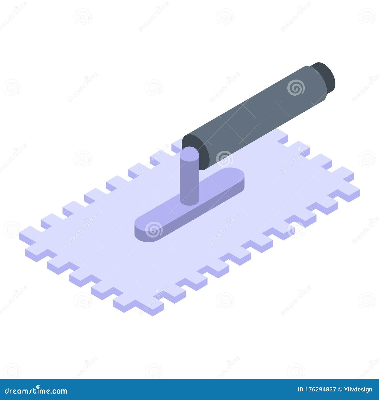 Tiling Trowel Icon, Isometric Style Stock Vector Illustration of