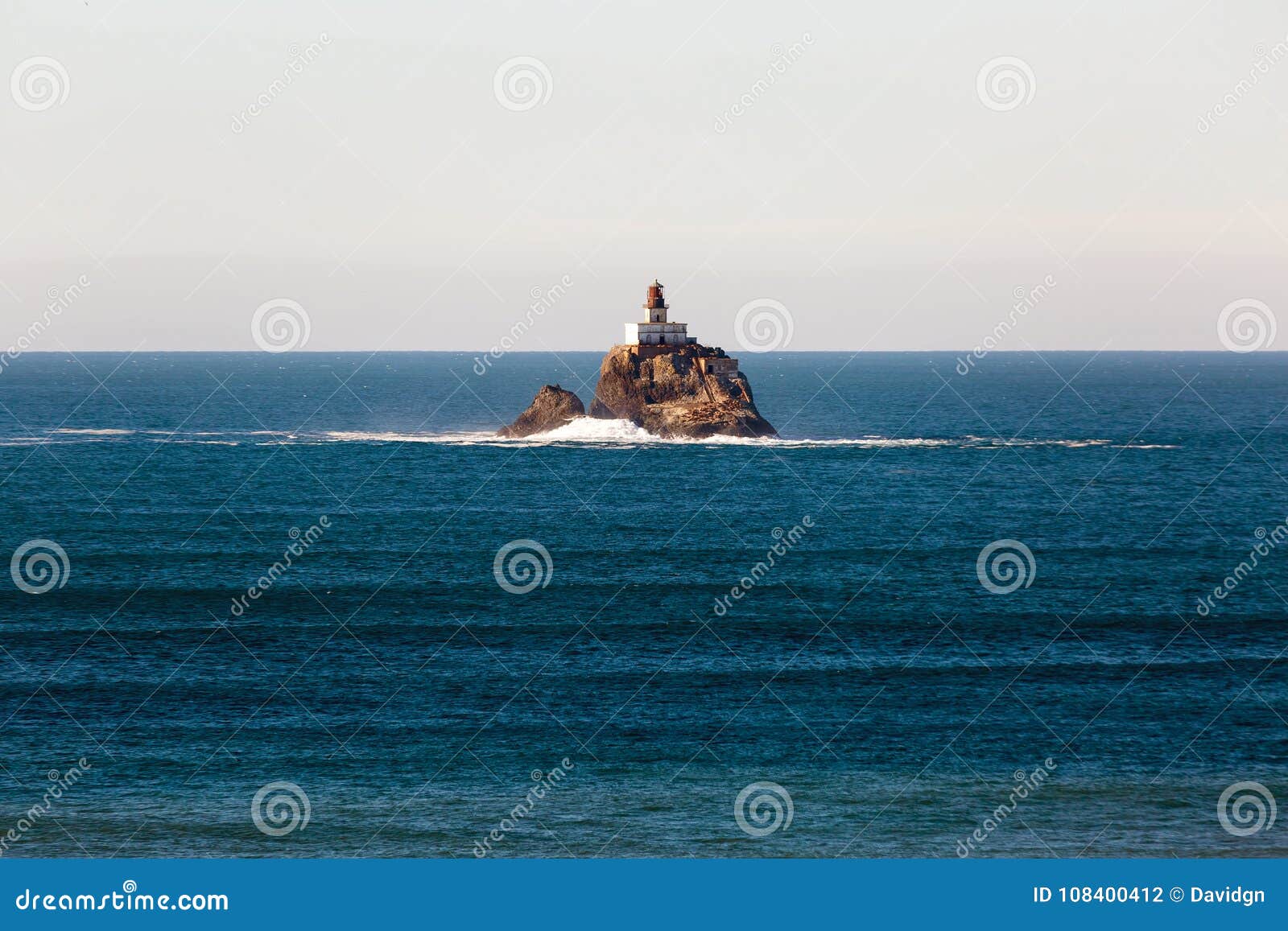 tillamook rock lighthouse on a calm day