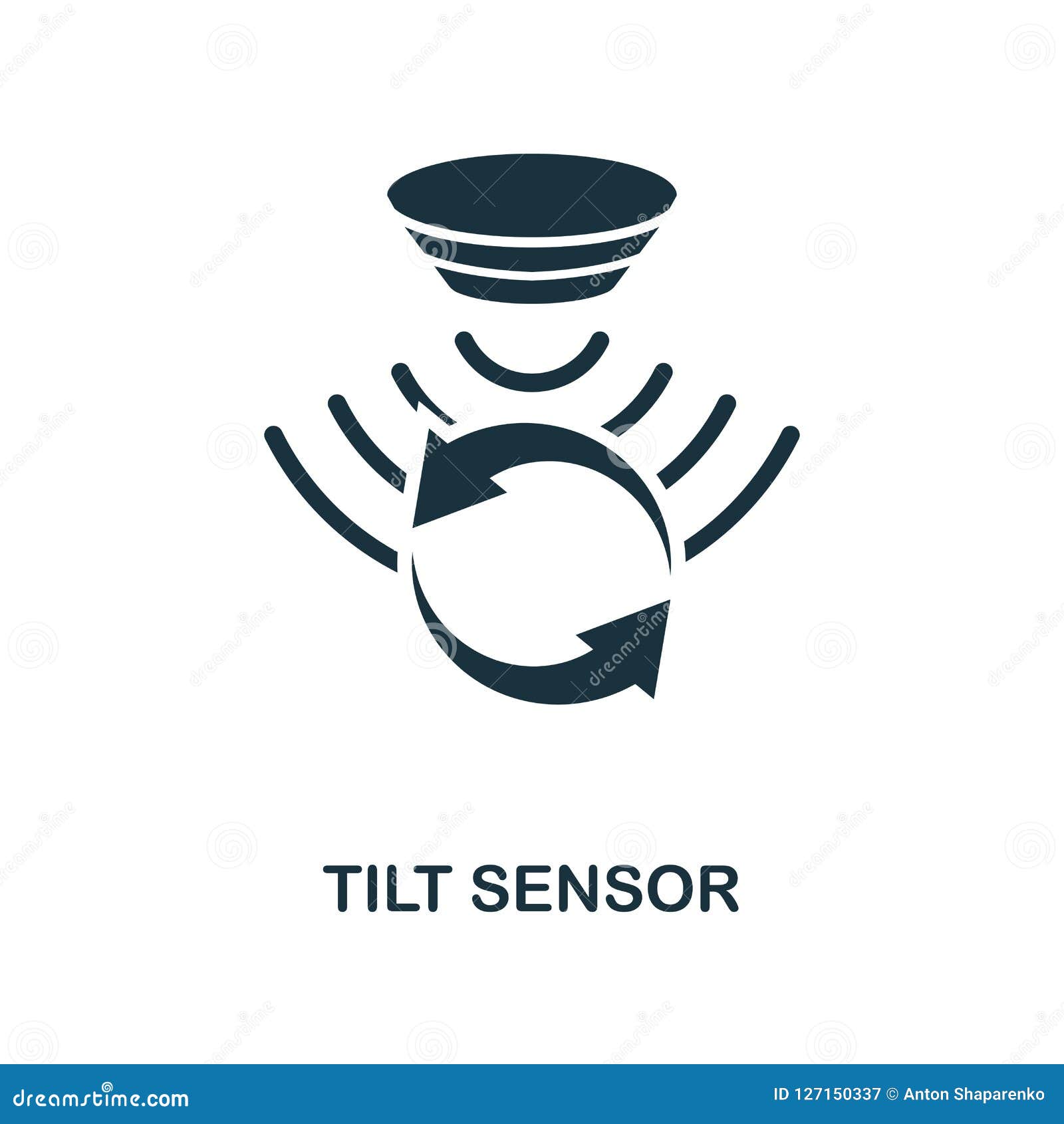 Tilt Sensor Icon. Monochrome Style Design from Sensors Icon Collection