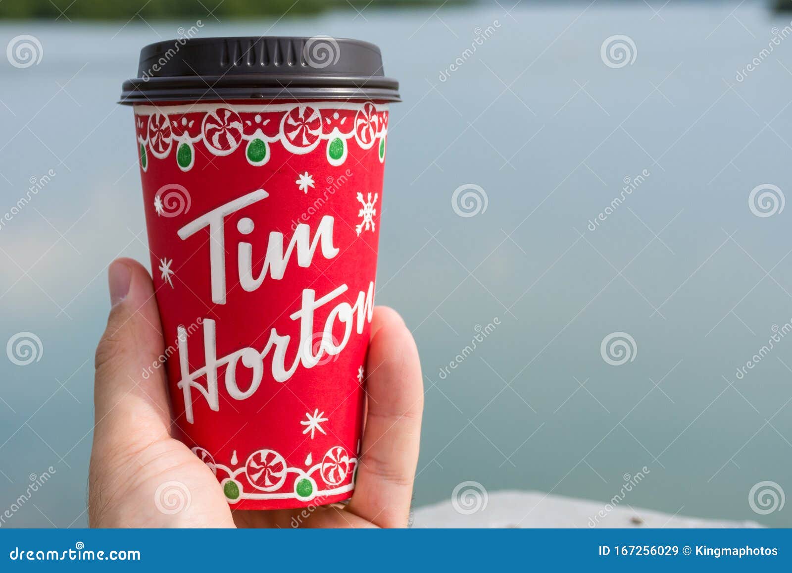 Tim Horton S Canadian Retail Coffee Chain Christmas Takeaway Cup Decorations Outside In The Middle East Editorial Stock Image Image Of Coffee Fast