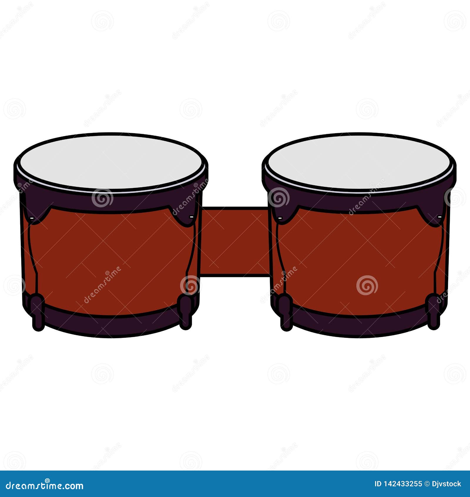 Timbal Instrument Musical Icon Stock Vector Illustration of drumming