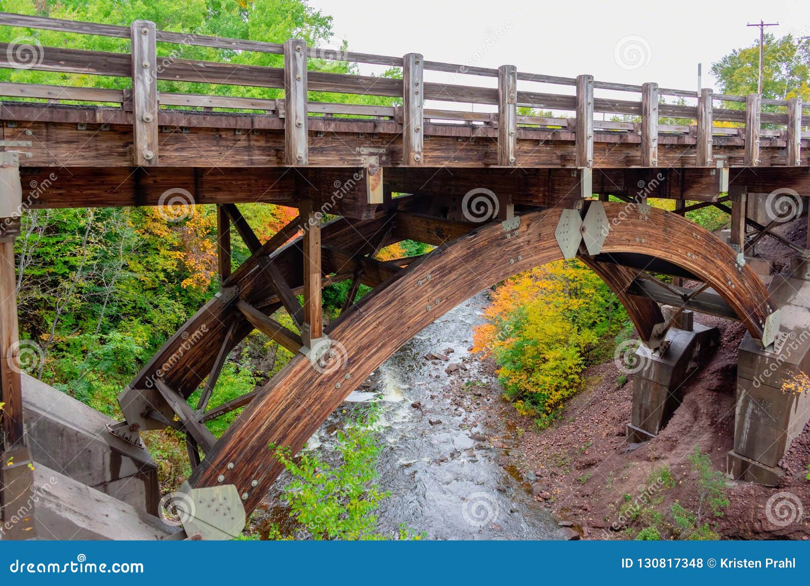Timber bridge over river editorial stock photo. Image of tourism