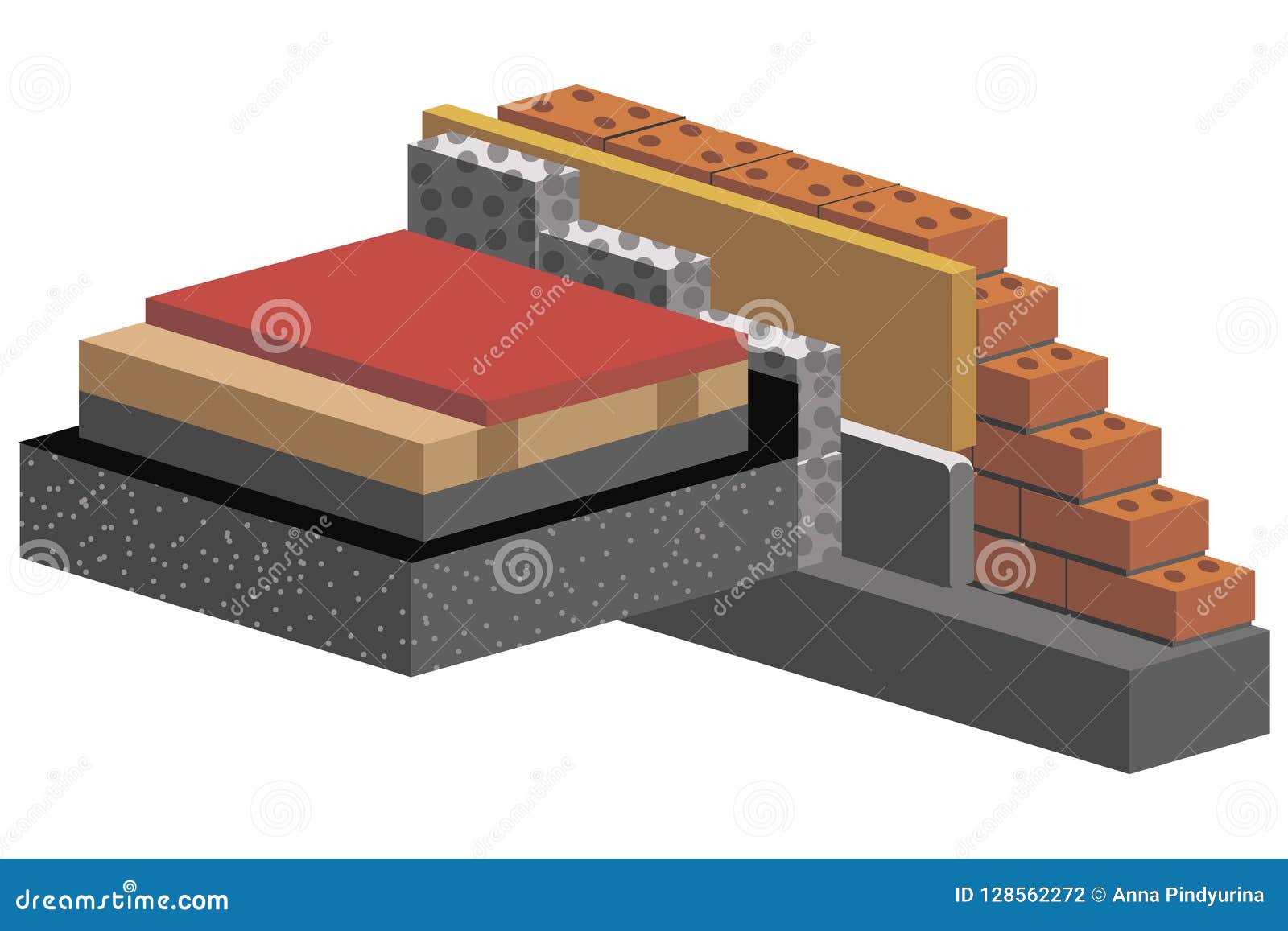 Timber Floating Floor In Cut With Text Poster Stock Vector