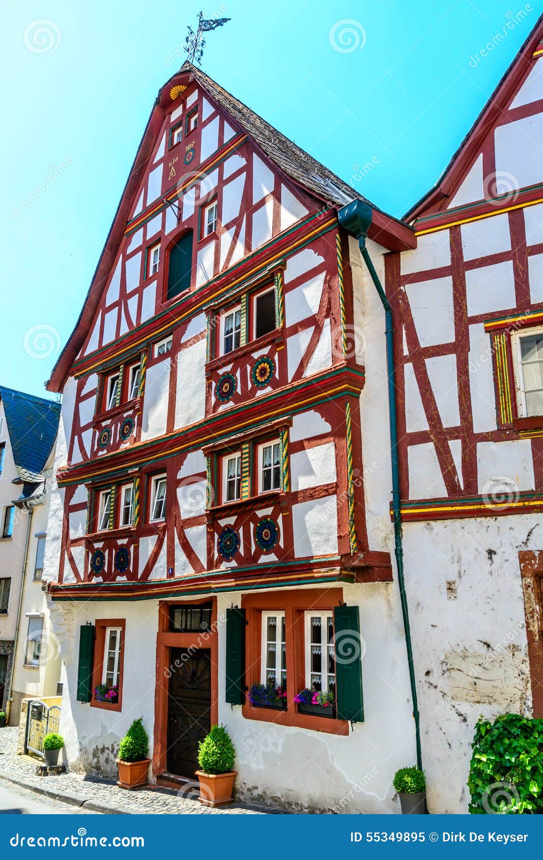 Timber Frame House in Moselle Valley, Germany Stock Image Image of