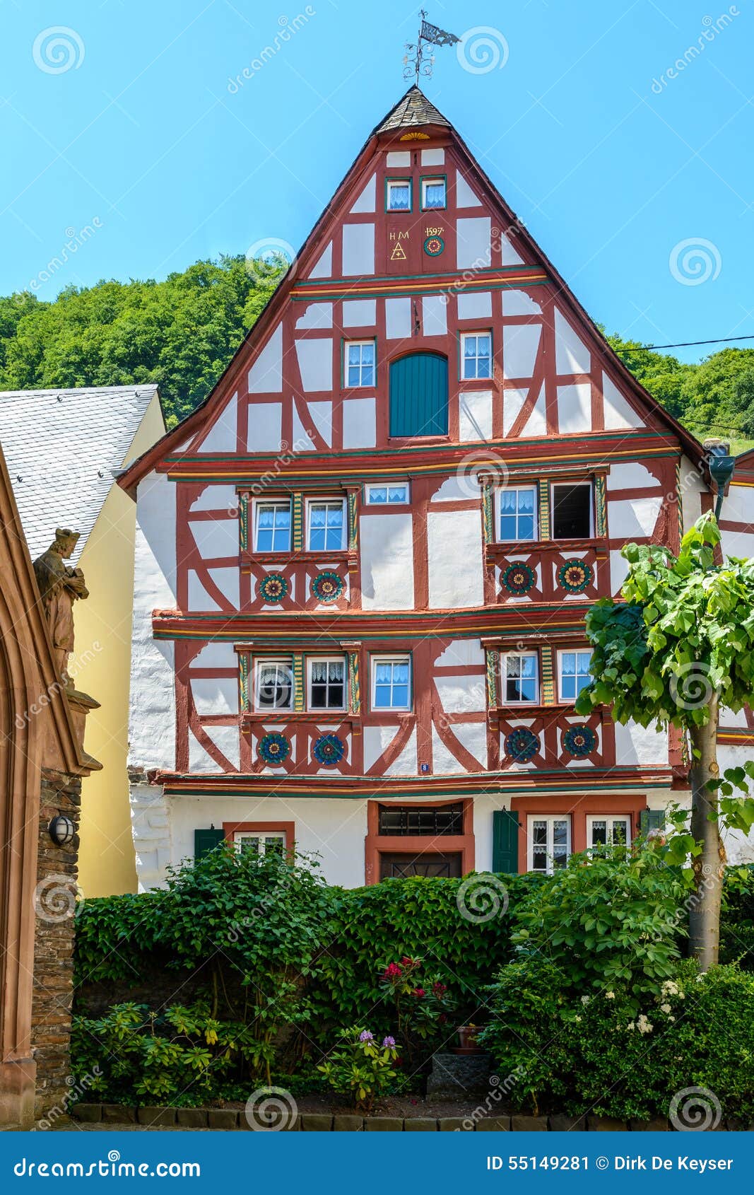 Timber Frame House in Moselle Valley, Germany Stock Image Image of