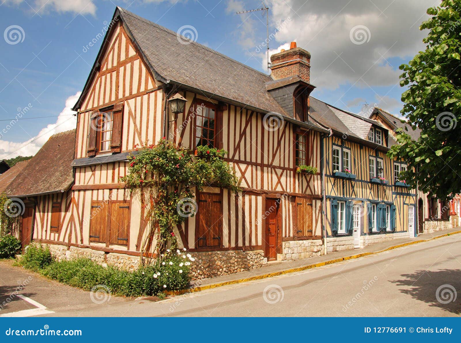 Timber Framed Normandy Houses Stock Image Image of france, craftsmanship 12776691
