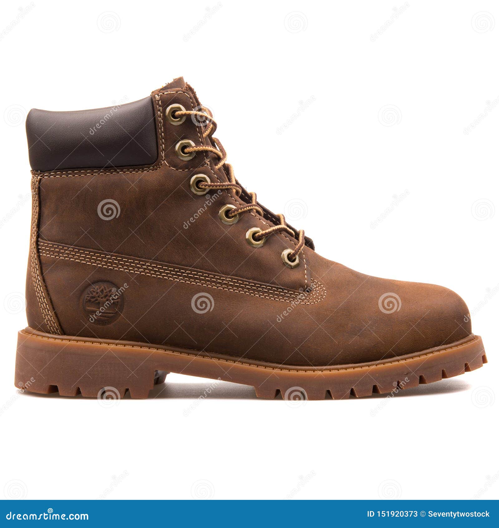 Timberland Authentic 6in Medium Brown Boot Editorial Stock Photo