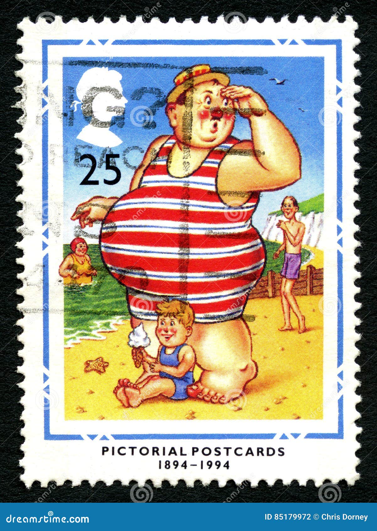 Timbre Poste Britannique De Cartes Postales Imagees Photographie Editorial Image Du Timbre Postales