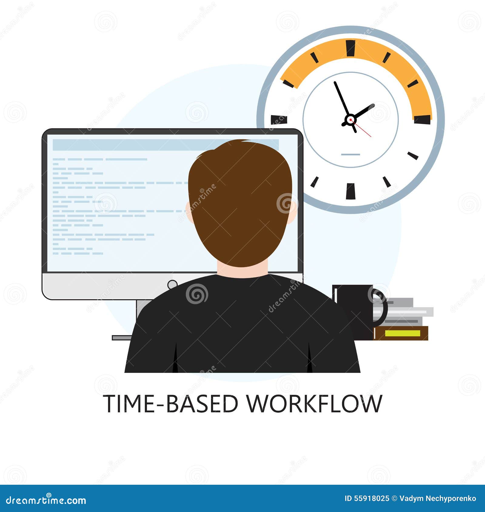 TimeBased Workflow Icon stock vector. Illustration of based 55918025