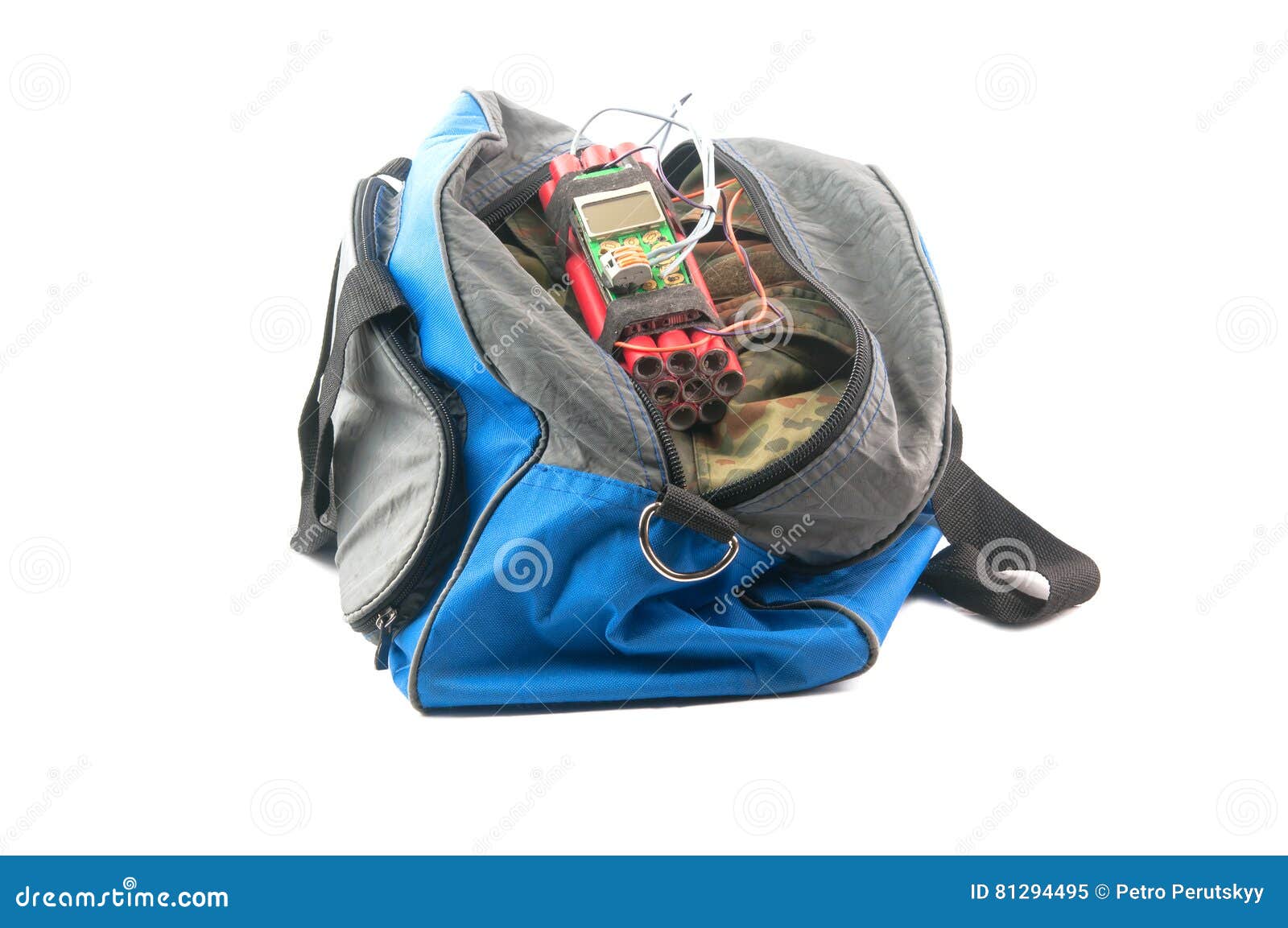 Time bomb in bag stock image. Image of explode, hide 81294495