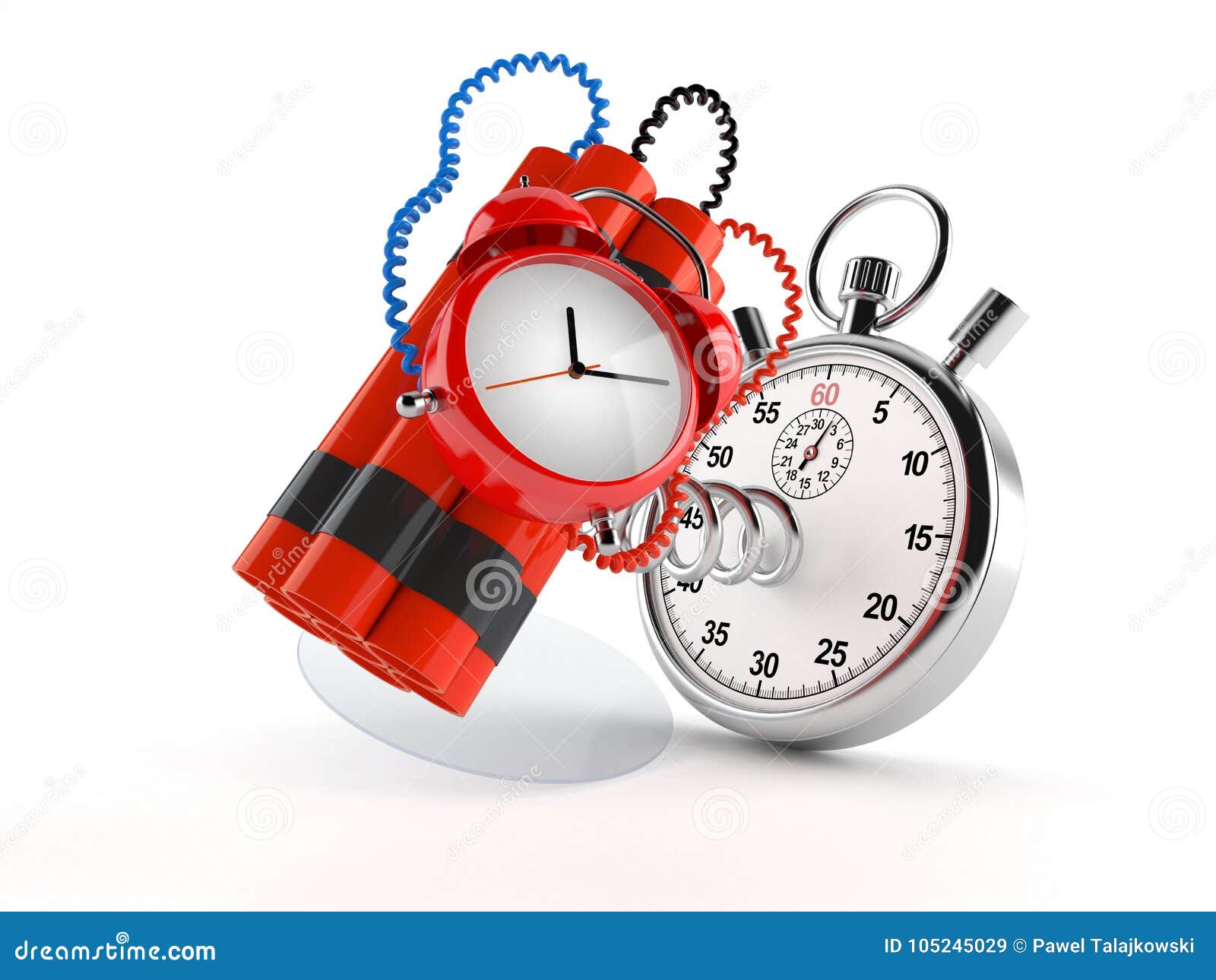 Time bomb with stopwatch stock illustration. Illustration of danger