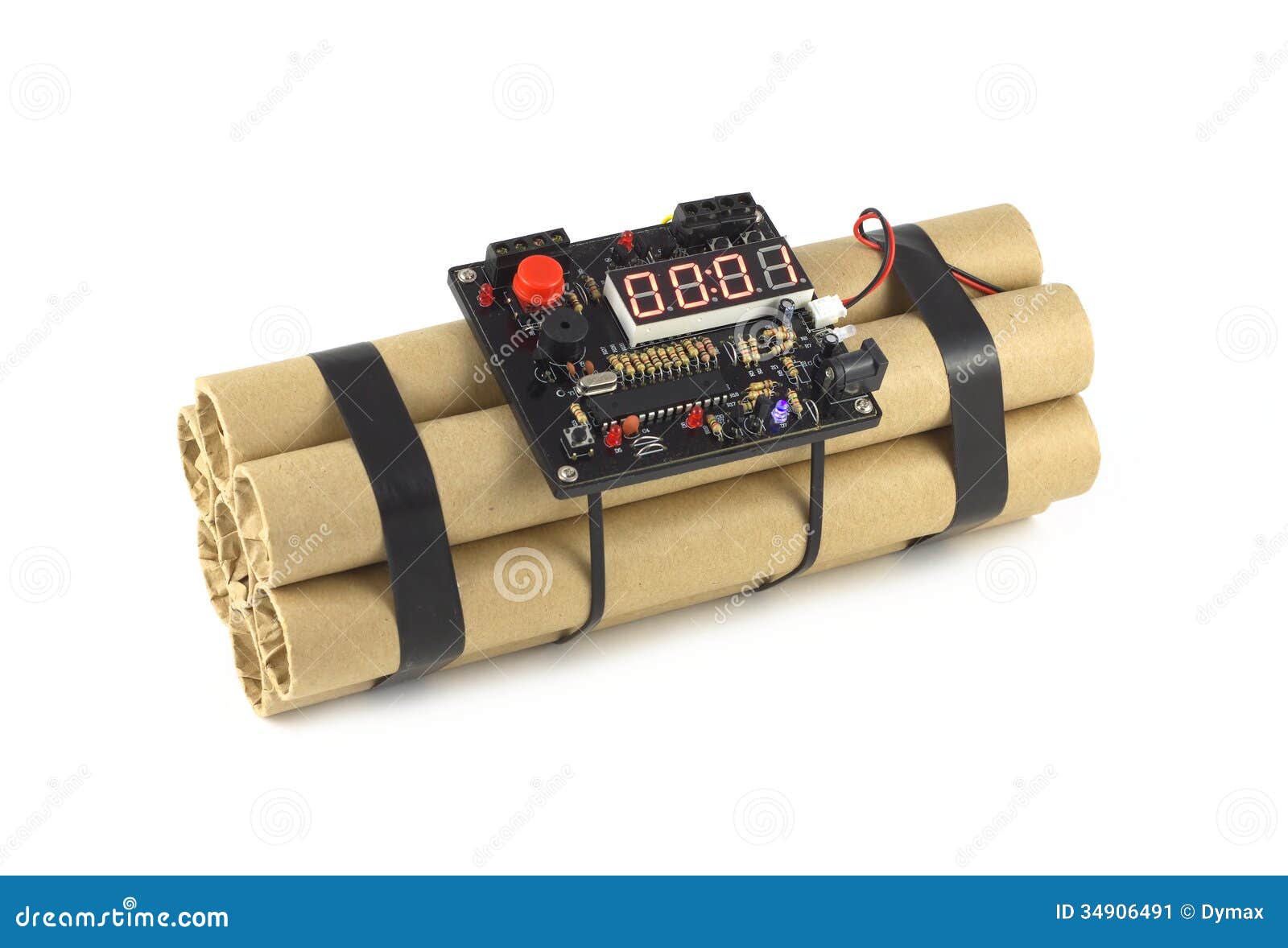 Time bomb on white stock image. Image of digits, explosion - 349064911300 x 974