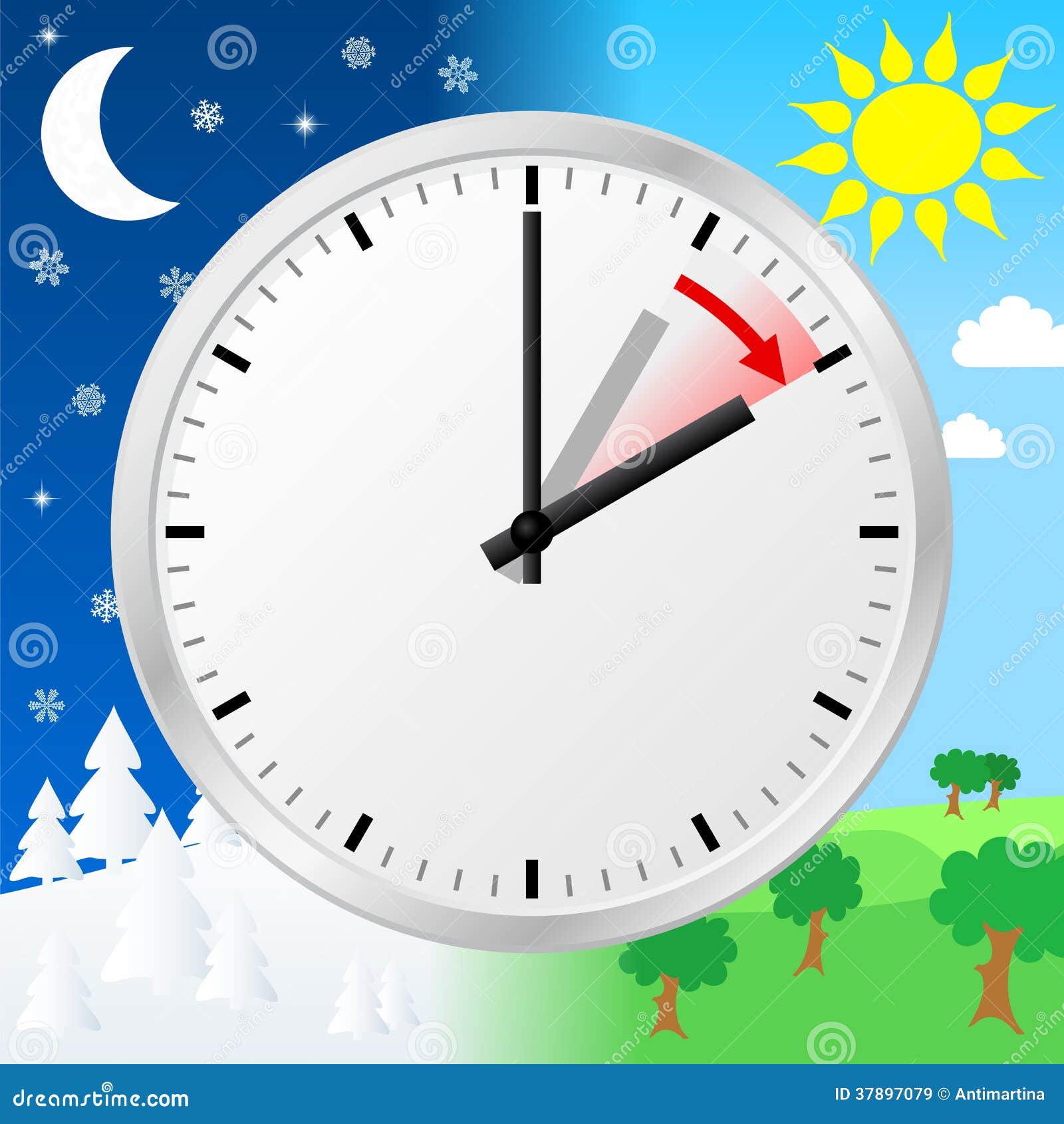 Daylight Saving Time Change Clock To Summer Time Stock Photo - Download  Image Now - Arranging, Back, Black Color - iStock