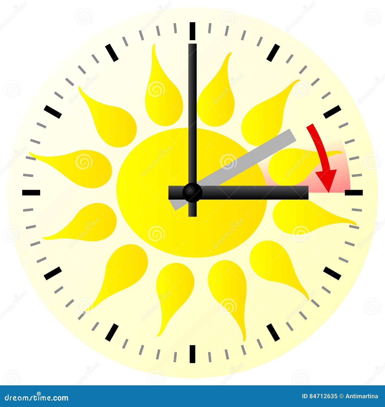 Time Change To Daylight Saving Time Stock Vector Illustration of