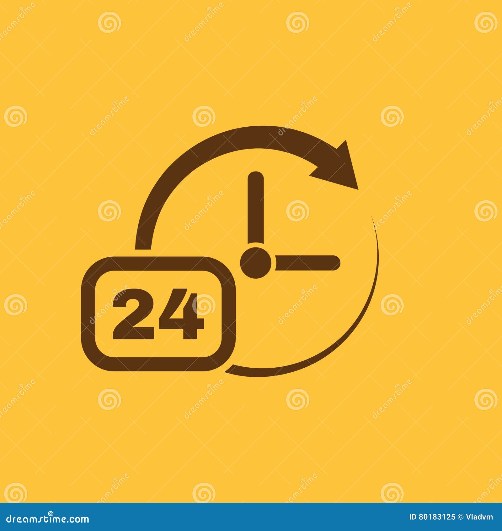 24 hours timer sign icon stopwatch symbol Vector Image